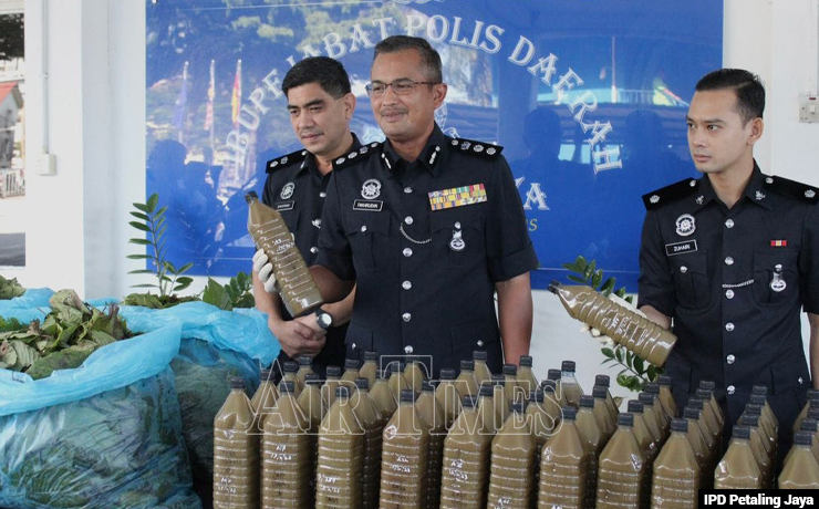 Air Times News Network5 Lelaki Ditahan, Polis Rampas 92 Botol Air Ketum